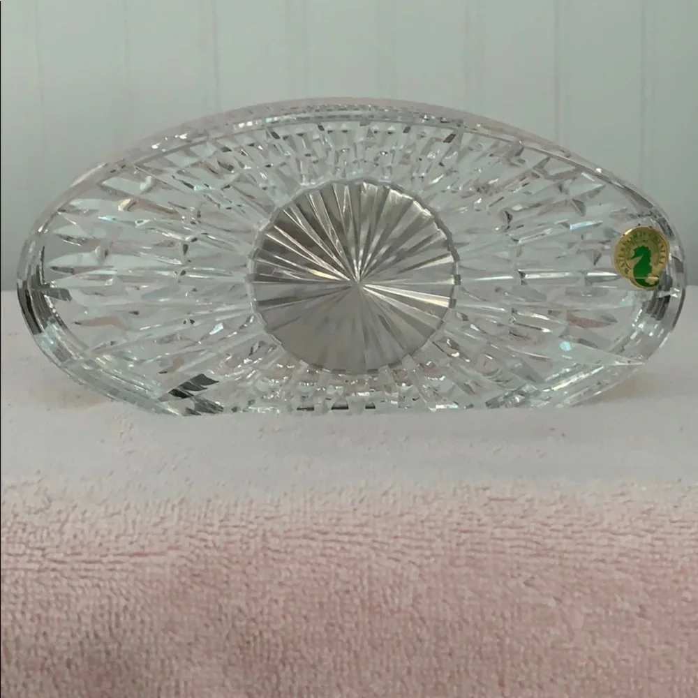 Waterford Crystal Oval Desk Clock Mantel Clock Quartz Roman Numeral Ireland